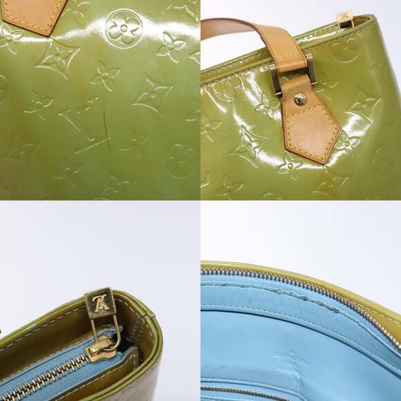 LOUIS VUITTON Monogram Vernis Houston Hand Bag Baby Blue M91005 - Picture 11 of 13